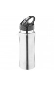 Gümüş 500 ml emzikli kapaklı lazer logo baskılı kurumsal promosyon spor matarası